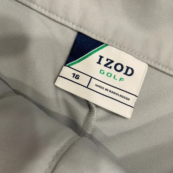 Izod 18” Golf Skort in Light Gray 16 - Picture 3 of 7